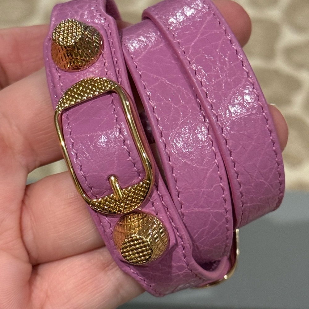 New $400 Balenciaga Pink Bracelet with Gold - Picture 2 of 5